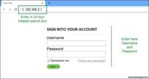 Enter your username and password