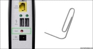 use paper clip to reset belkin router