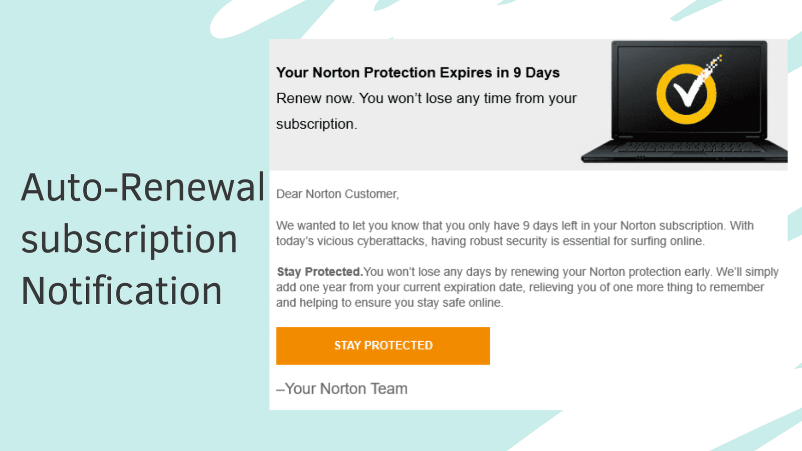 norton antivirus email scam