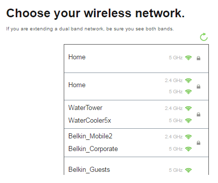 choose wifi network